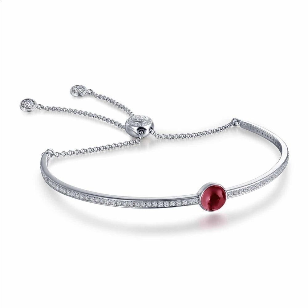 Nwt LaFonn garnet January birth silver bracelet
